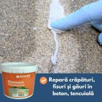 KIT Elastic pentru Reparații Crăpături Beton, Tencuială, Lemn și Plastic – cu Fibră de Sticlă | Monto 750ml - imagine 2