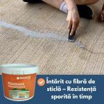 KIT Elastic pentru Reparații Crăpături Beton, Tencuială, Lemn și Plastic – cu Fibră de Sticlă | Monto 750ml - imagine 5