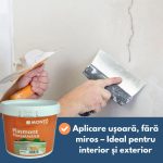 KIT Elastic pentru Reparații Crăpături Beton, Tencuială, Lemn și Plastic – cu Fibră de Sticlă | Monto 750ml - imagine 6
