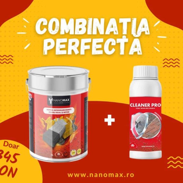 COMBO VOPSEA PAVAJ, BETON 5L + DETERGENT CURATARE PAVAJ, BETON, PIATRA 1L NANOMAX