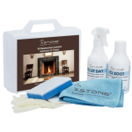 KIT COMPLET PROFESIONAL detergent curatare depuneri de murdărie și grăsimi arse de pe cuptoare, seminee, grătare sobe, caramida, sticla, marmura, granit, piatra naturala, beton, Caminetto, XSTONE, 250ml