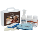 KIT COMPLET PROFESIONAL detergent + decapant pete de cafea, vin, bauturi carbogazoase, ceai, tutun, fructe, grasimi, ulei pentru suprafete din piatra naturala, marmura, granit, Blaturi de Bucatarie, Baie, Smacchiatore, XSTONE, 250ml