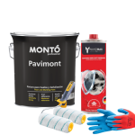 KIT Curățare Pete de Ulei – Pavaj & Beton & Protecție Sigilant protecție efect umed 4L+ Curățare Pete de Ulei Pavaj, Beton, Piatra, + Trafalet, Manusi, NanoMax