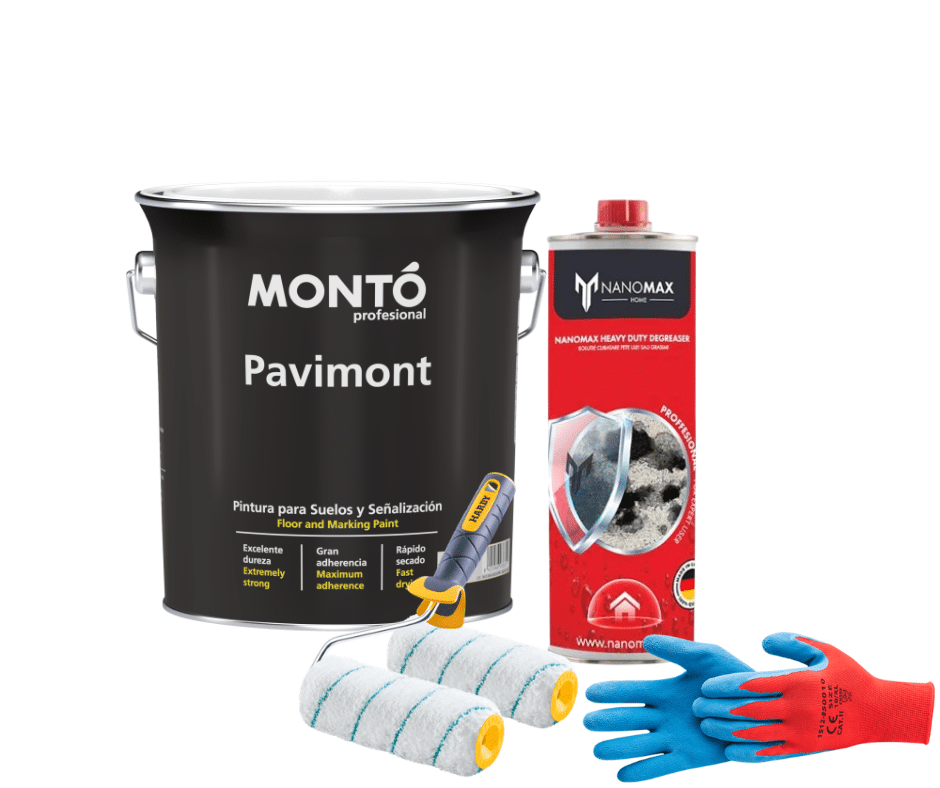 nanomax-13 KIT Curățare Pete de Ulei – Pavaj & Beton & Protecție Sigilant protecție efect umed 4L+ Curățare Pete de Ulei Pavaj, Beton, Piatra, + Trafalet, Manusi, NanoMax - imagine 1